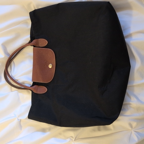 Longchamp Handbags - Longchamp Black and Brown Tote Bag